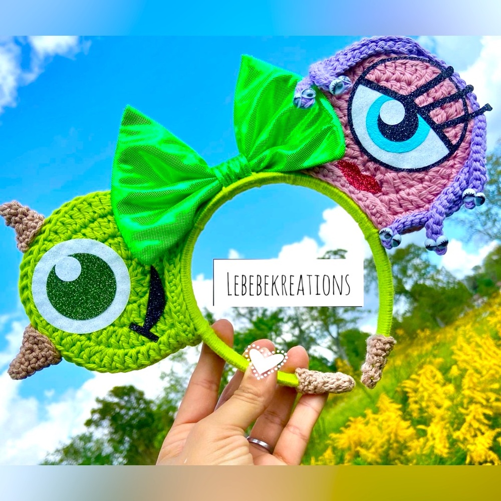 Crochet Disney Inspired Mike and Celia Headband